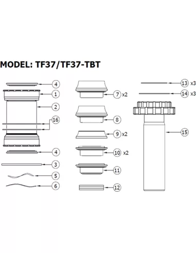 Token Part PF37 Saviour Kit "13" per stuk (Plastic spacer 24.2 x 34 x 0.5mm)