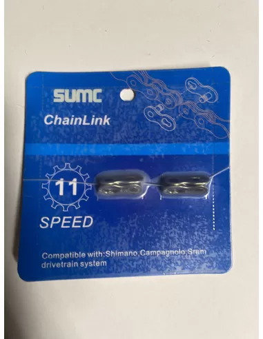 SUMC chainlink 11 spd /2 op kaart zilver