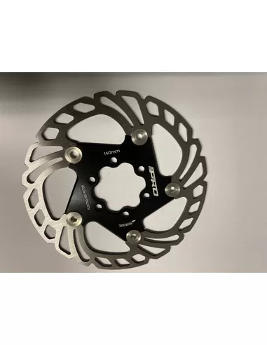 Rotor normaal 140mm 6 gaats zwart