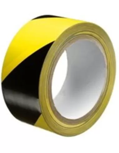 Tesa tape zwart/geel 5cm x 33m